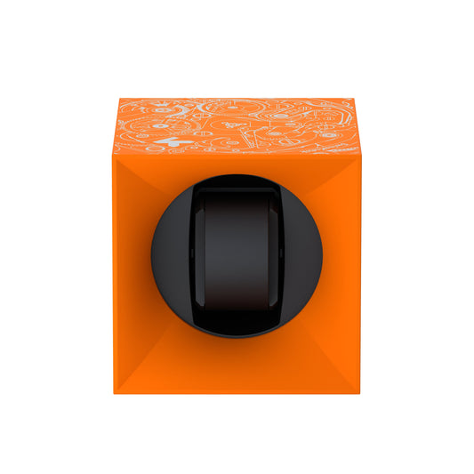 Automatic watch winder: Startbox 1 watch Soft Touch Orange