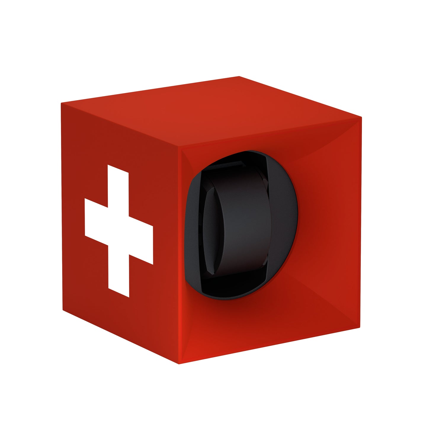 SwissKubik: Startbox Soft Touch Red automatic watch winder for 1 watch