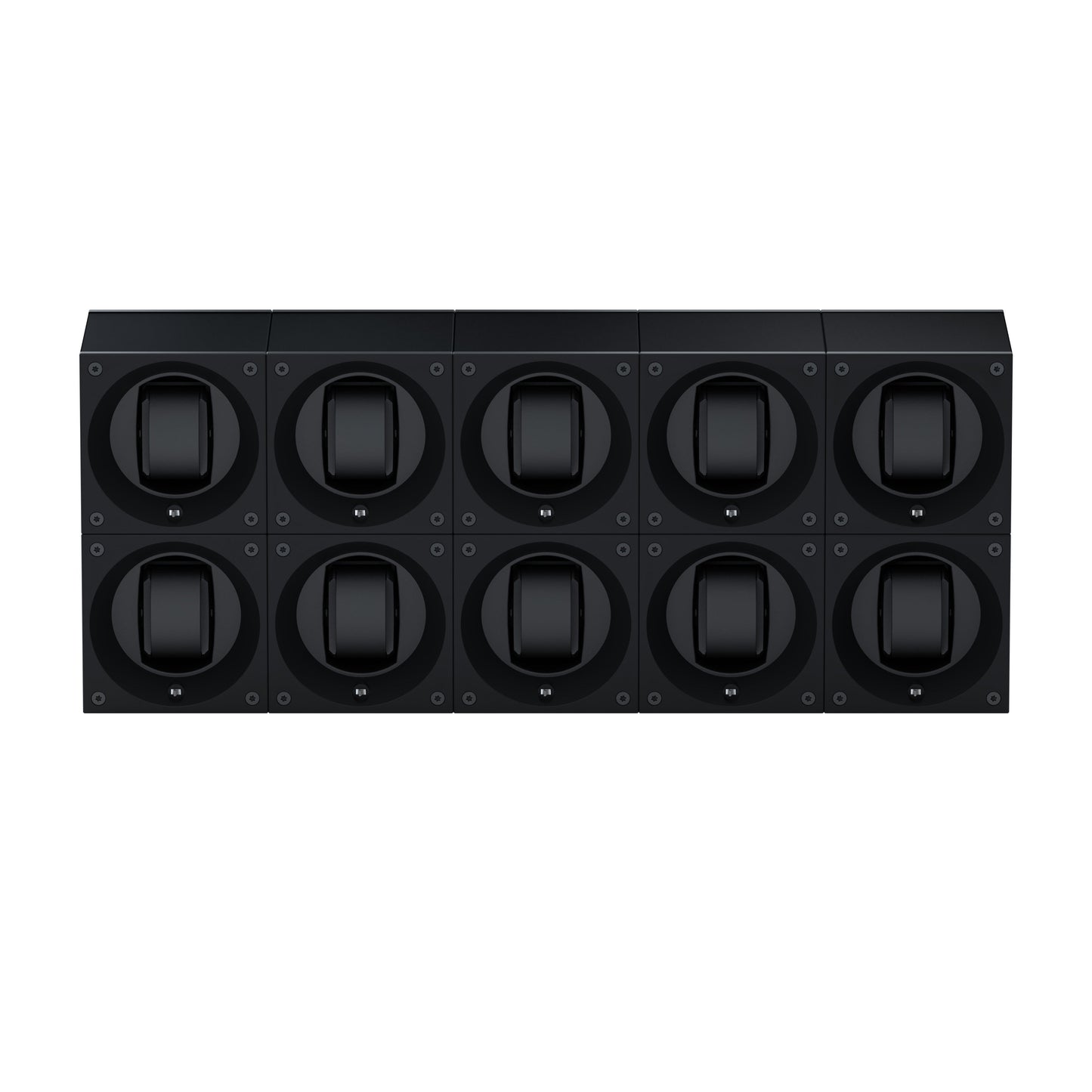 Masterbox 10 watches Black Aluminum: rotating case for automatic watches