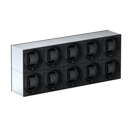 Automatic watch winder: Masterbox 10 watches Brushed Aluminum
