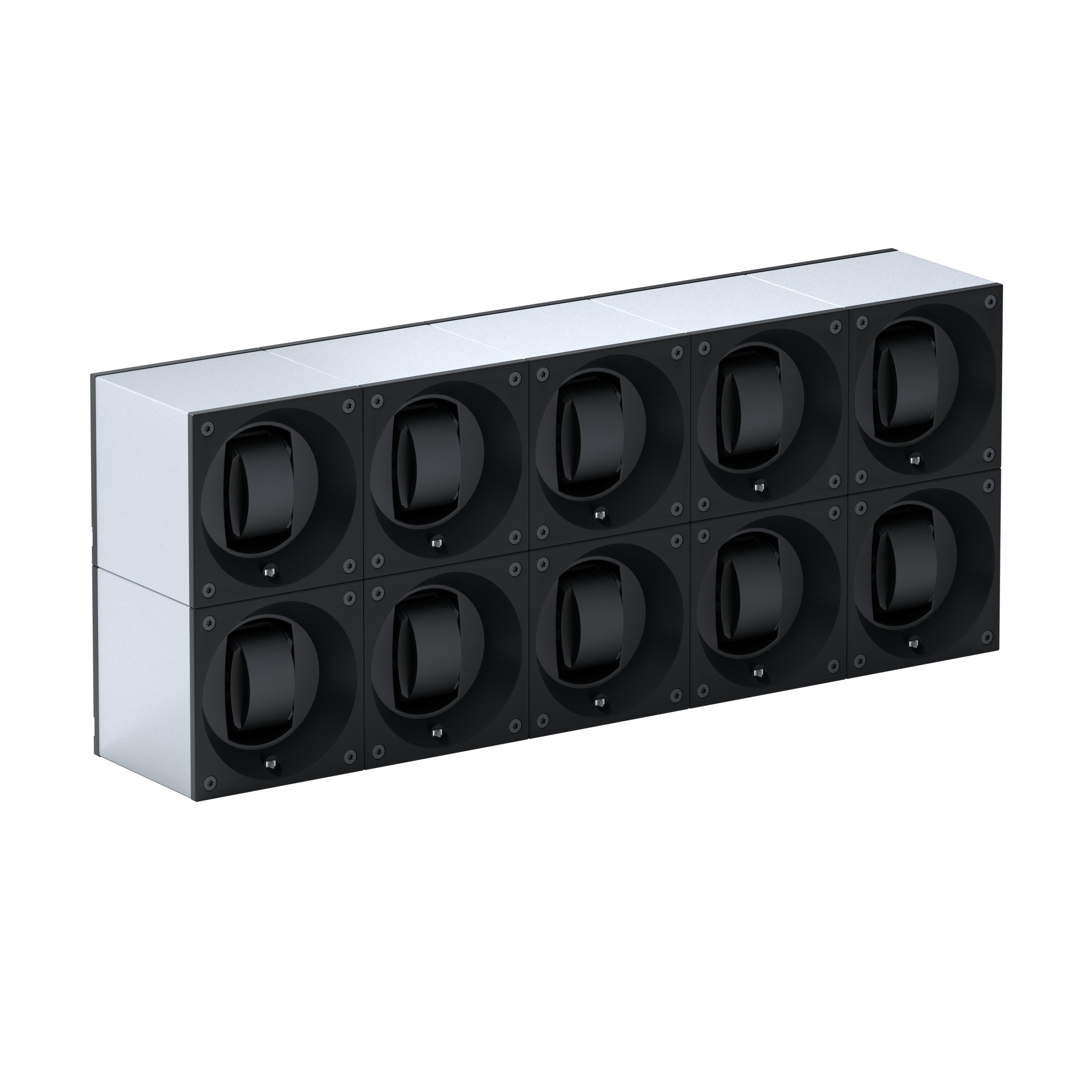 Automatic watch winder: Masterbox 10 watches Aluminum Silver