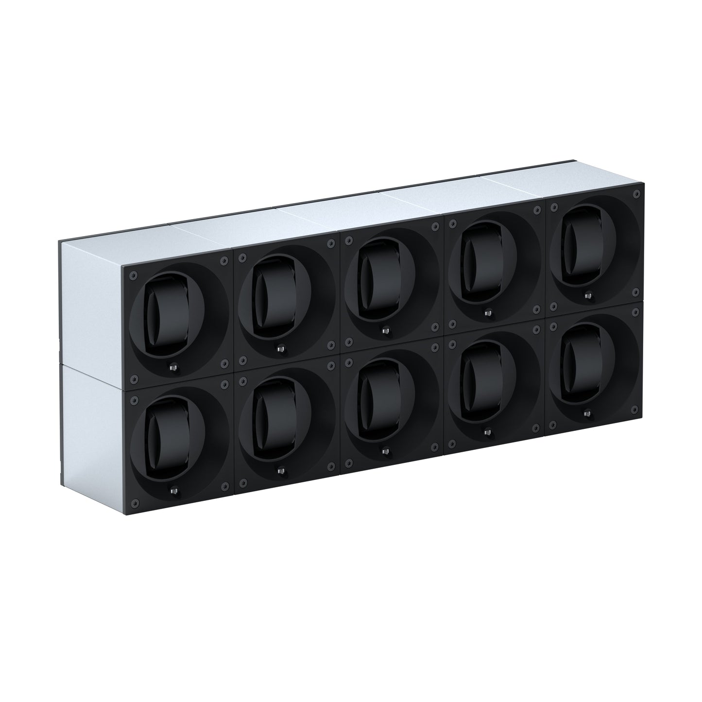Automatic watch winder: Masterbox 10 watches Aluminum Silver