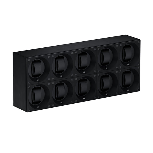 Automatic watch winder: Masterbox 10 watches Black leather