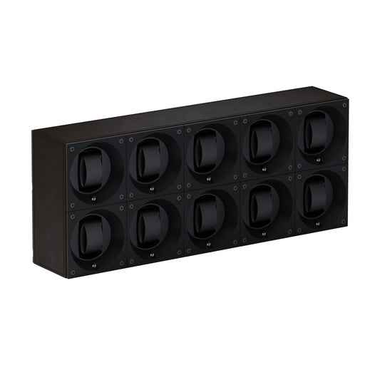 Automatic Watch Winder: Masterbox 10 Watches Dark Brown Leather
