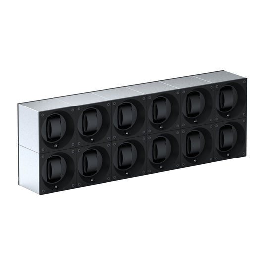 Automatic watch winder: Masterbox 12 watches Brushed Aluminum