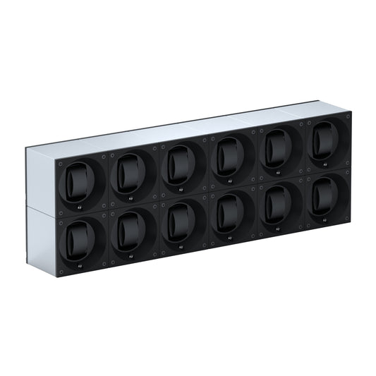 Automatic watch winder: Masterbox 12 watches Aluminum Silver