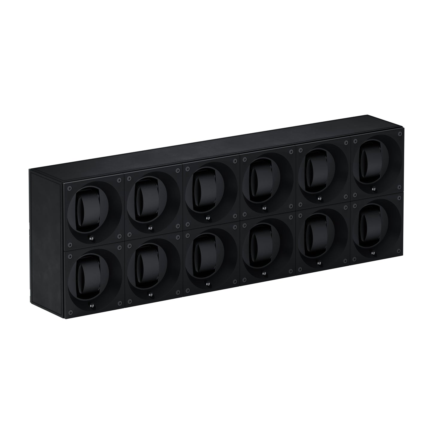 Automatic watch winder: Masterbox 12 watches Black leather