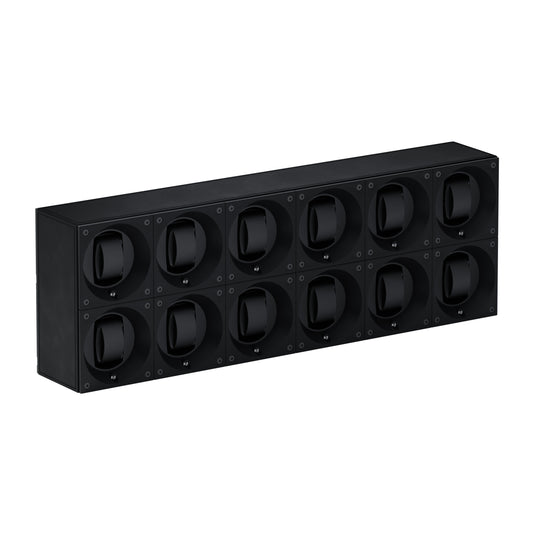 Automatic watch winder: Masterbox 12 watches Black leather