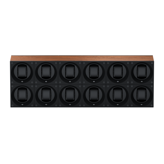 Masterbox 12 Oak Wood Watches: Rotating Watch Case for Automatic Watches