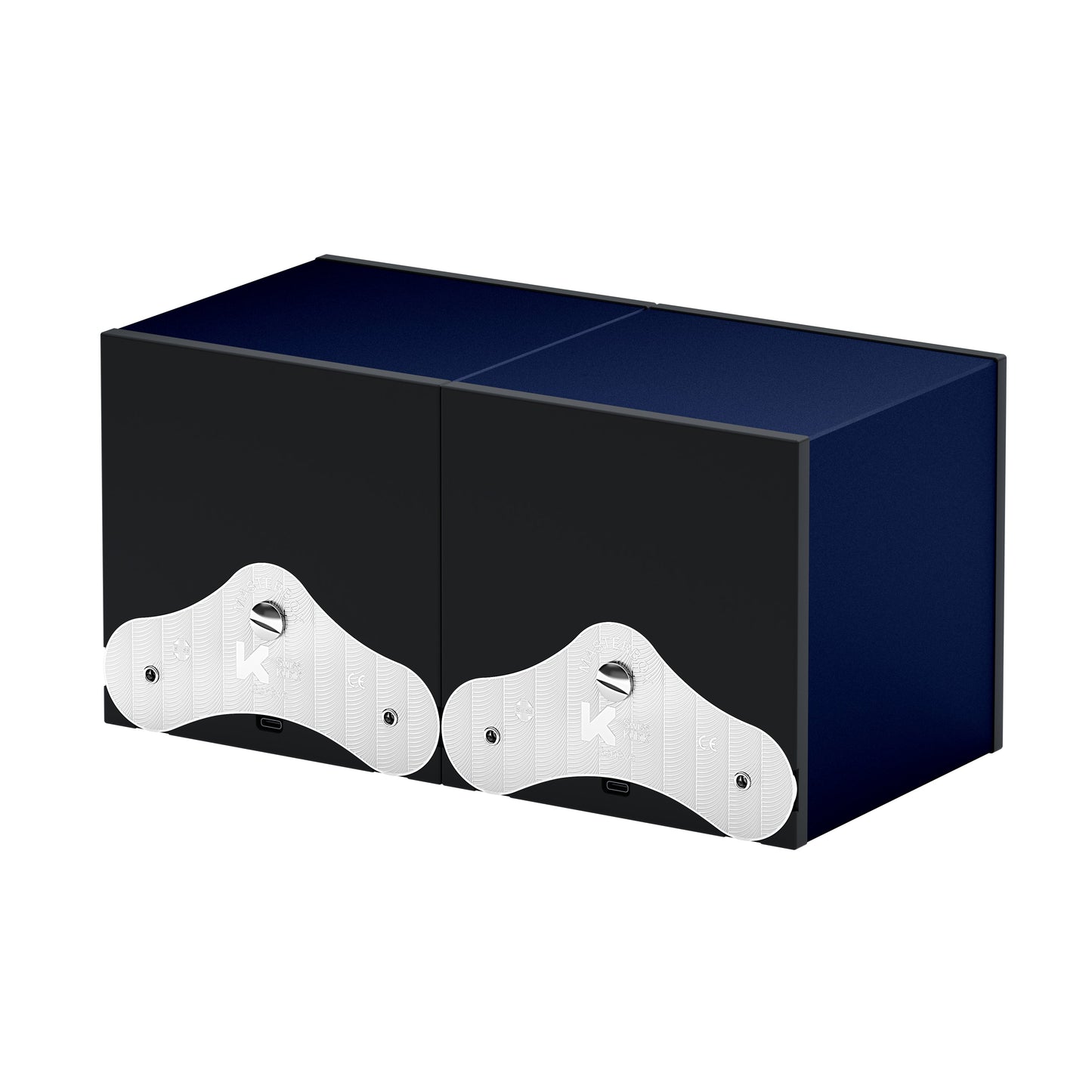 SwissKubik: Masterbox Aluminum Automatic Watch Winder Navy Blue 2 Watches