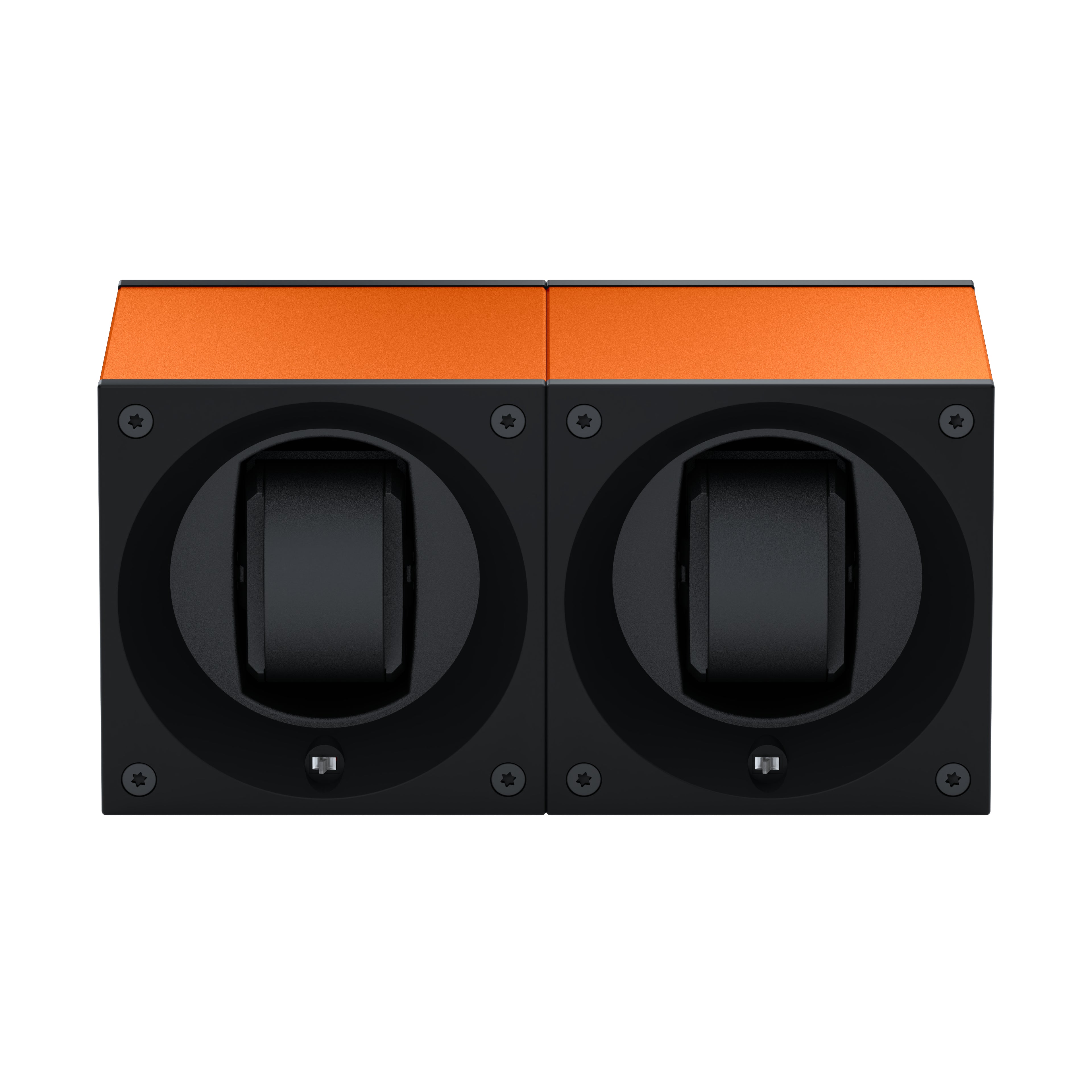 Masterbox 2 watches Aluminum Orange: rotating case for automatic watches