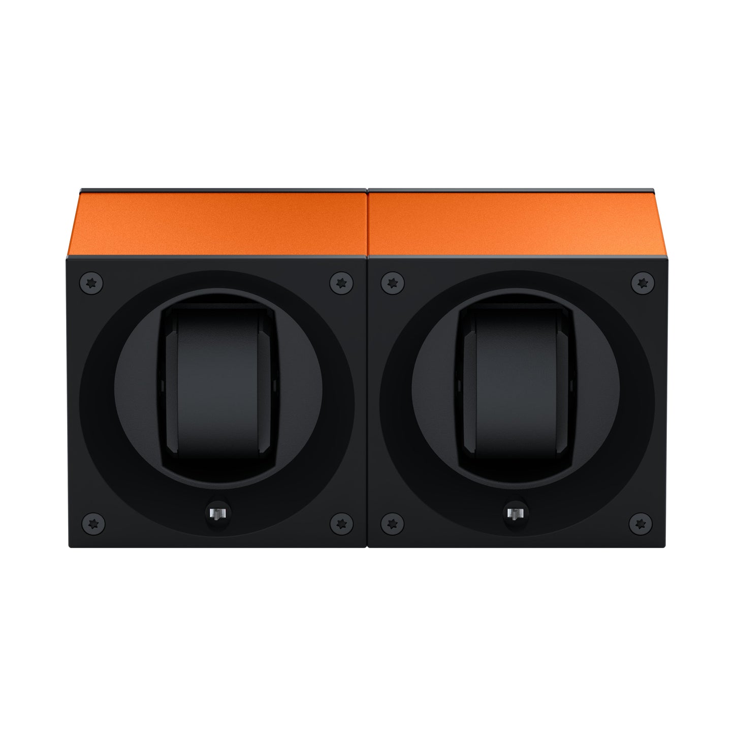 Masterbox 2 watches Aluminum Orange: rotating case for automatic watches