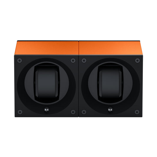 Masterbox 2 watches Aluminum Orange: rotating case for automatic watches