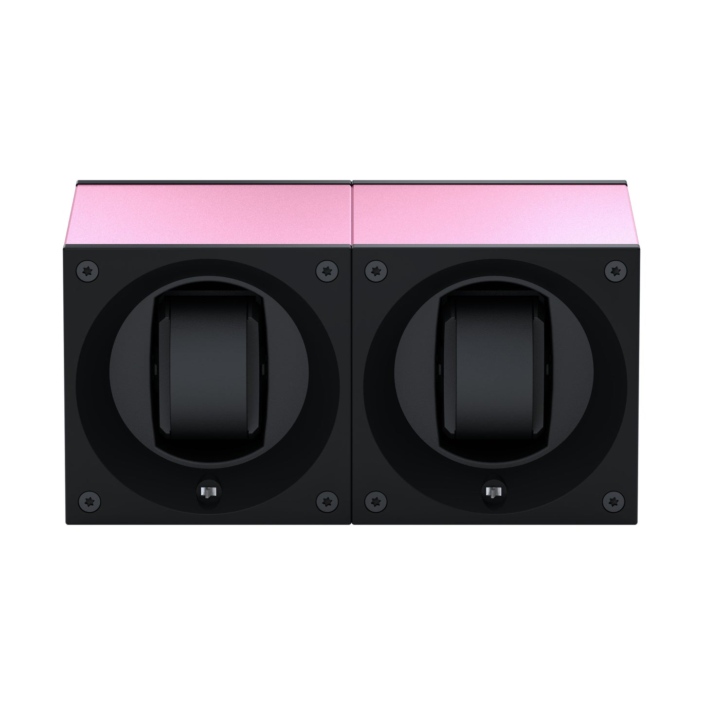 Masterbox 2 watches Pink Aluminum: rotating case for automatic watches