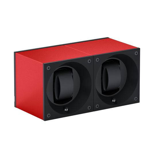 Automatic watch winder: Masterbox 2 watches Red Aluminum