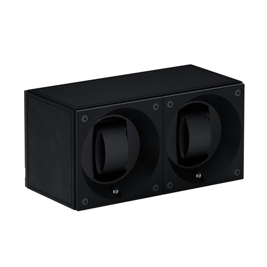 Automatic watch winder: Masterbox 2 watches Black Leather
