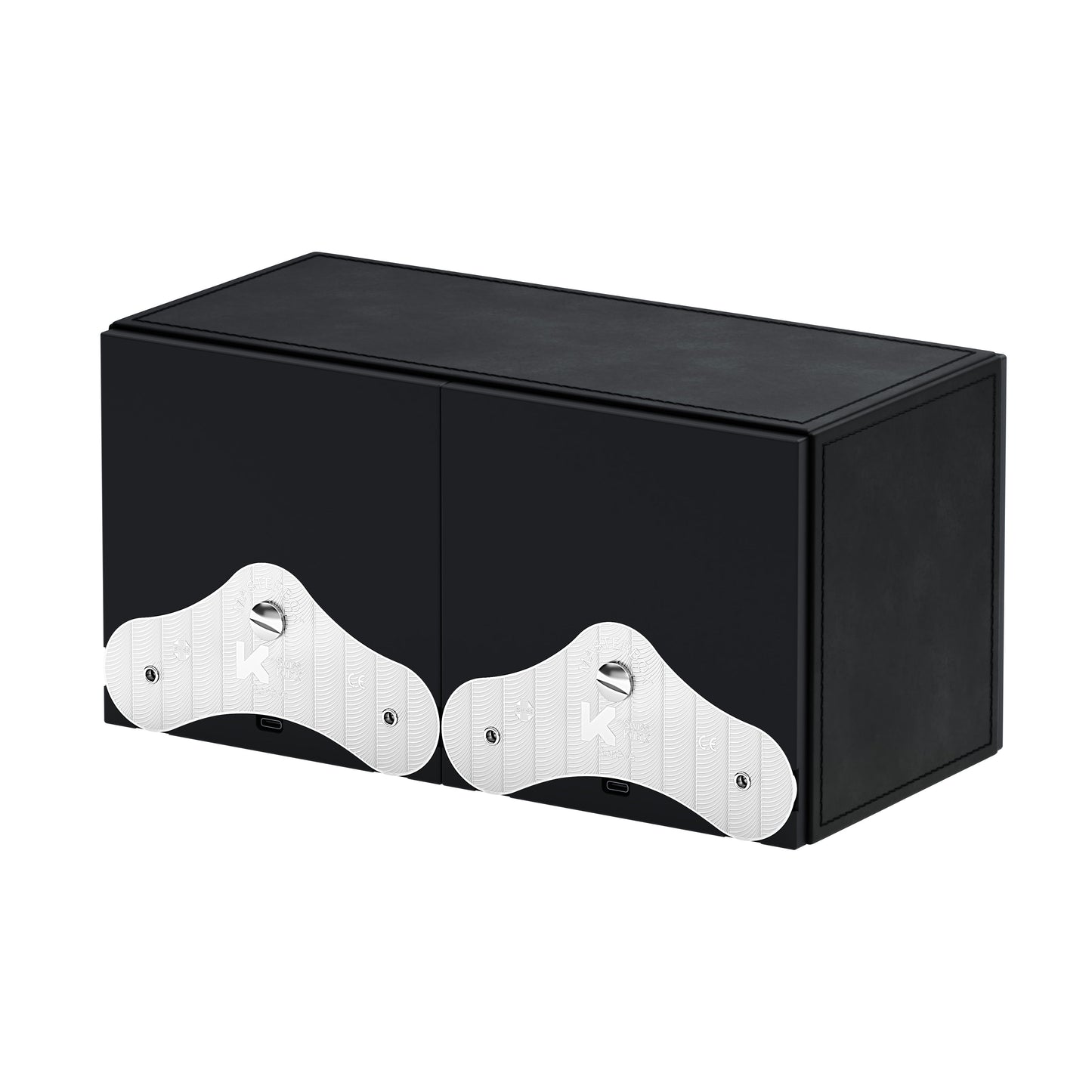 SwissKubik: Masterbox automatic watch winder Black Leather 2 watches