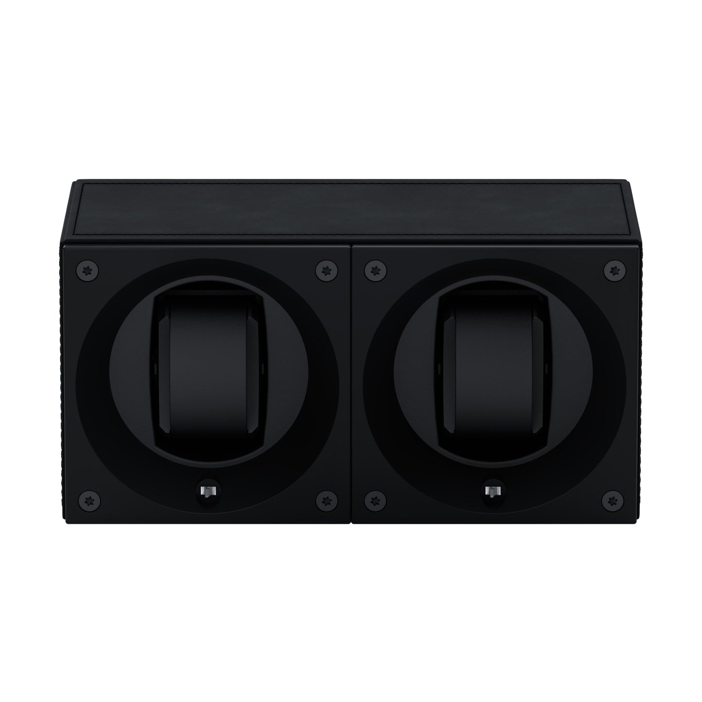 Masterbox 2 Black Leather Watches: rotating case for automatic watches