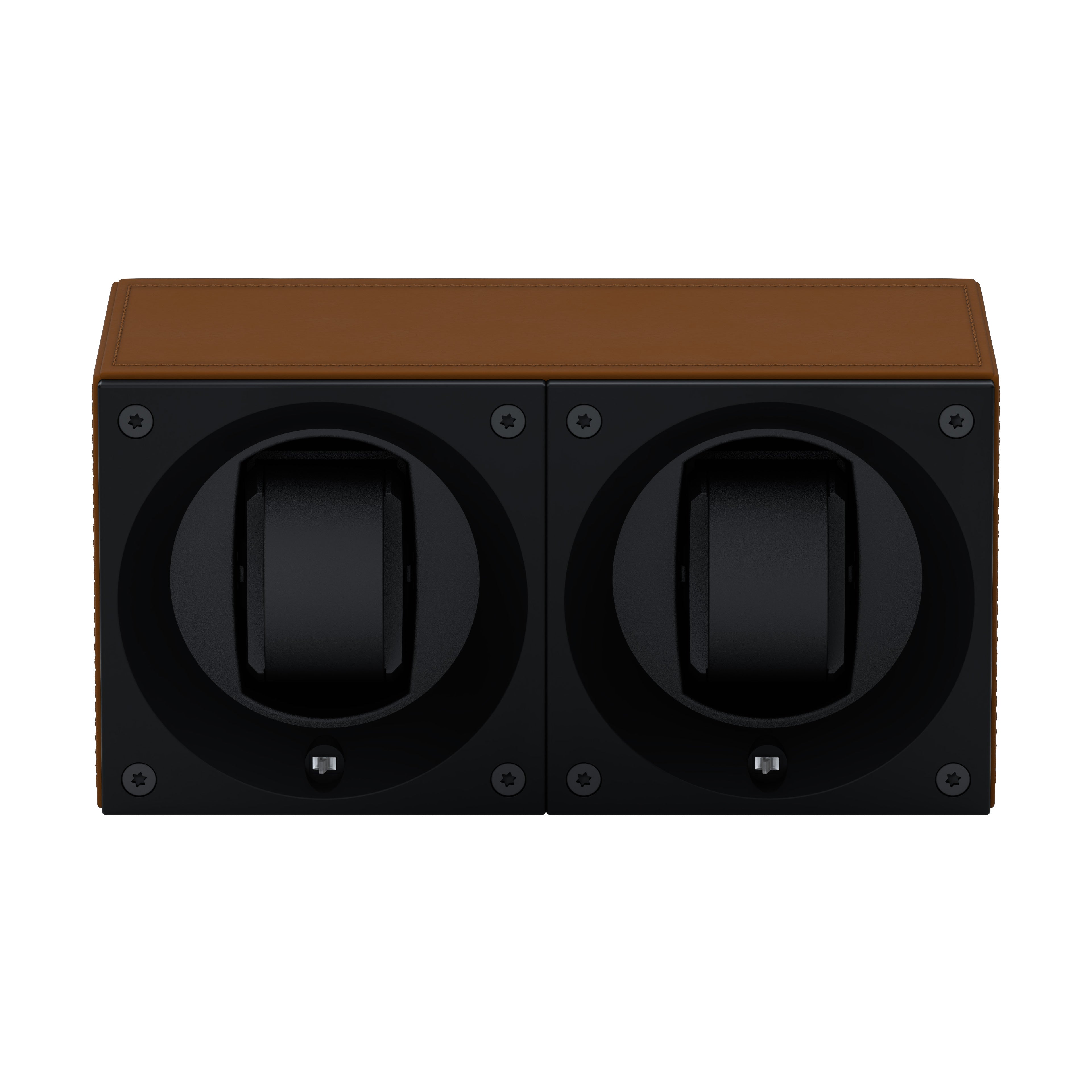 Masterbox 2 Cognac Leather Watches: rotating case for automatic watches