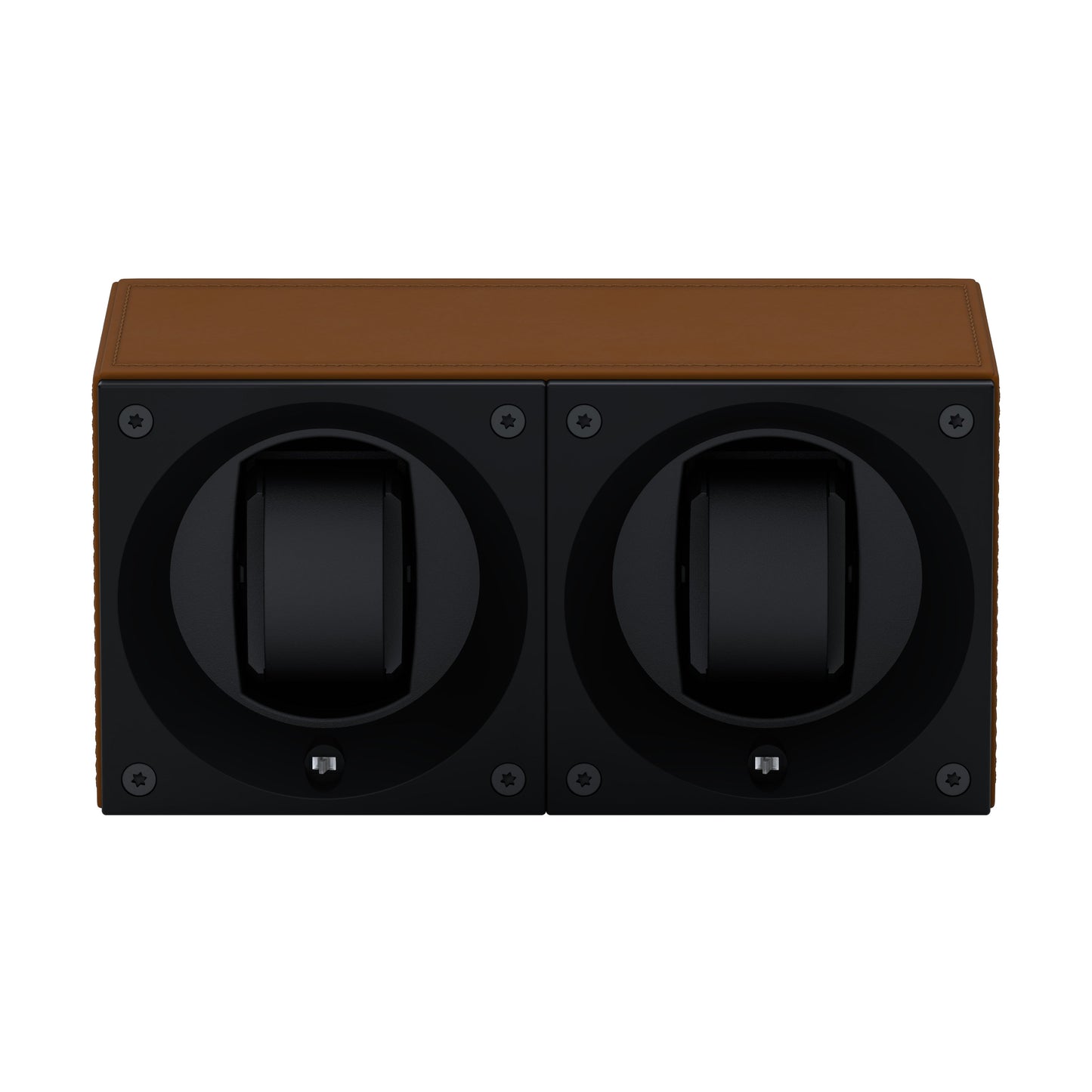Masterbox 2 Cognac Leather Watches: rotating case for automatic watches