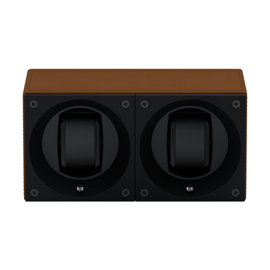 Masterbox 2 Cognac Leather Watches: rotating case for automatic watches