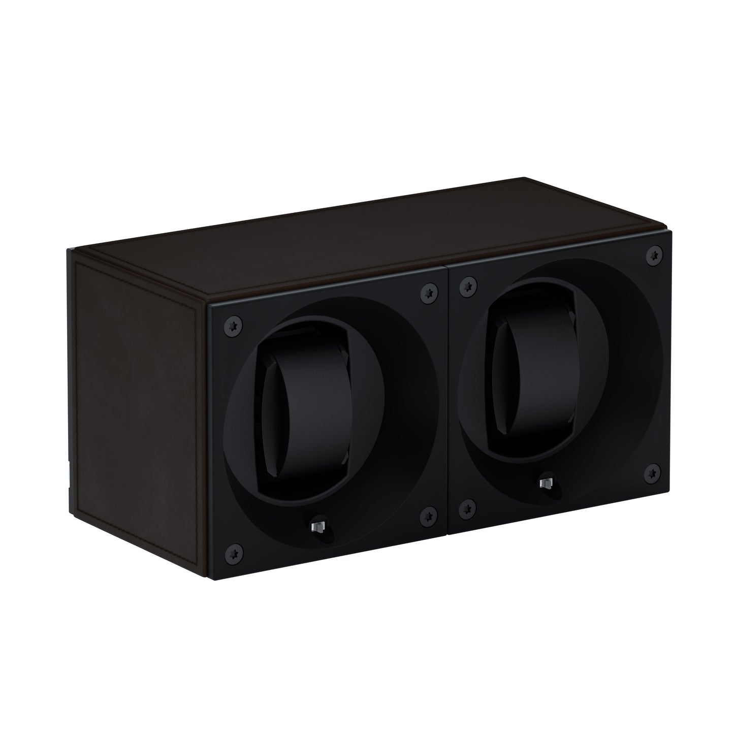 Automatic watch winder: Masterbox 2 watches Dark Brown Leather