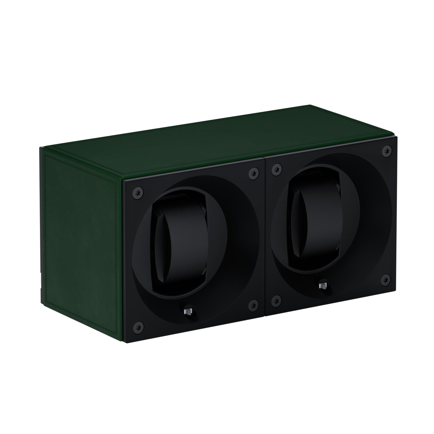 Automatic watch winder: Masterbox 2 watches Green Leather
