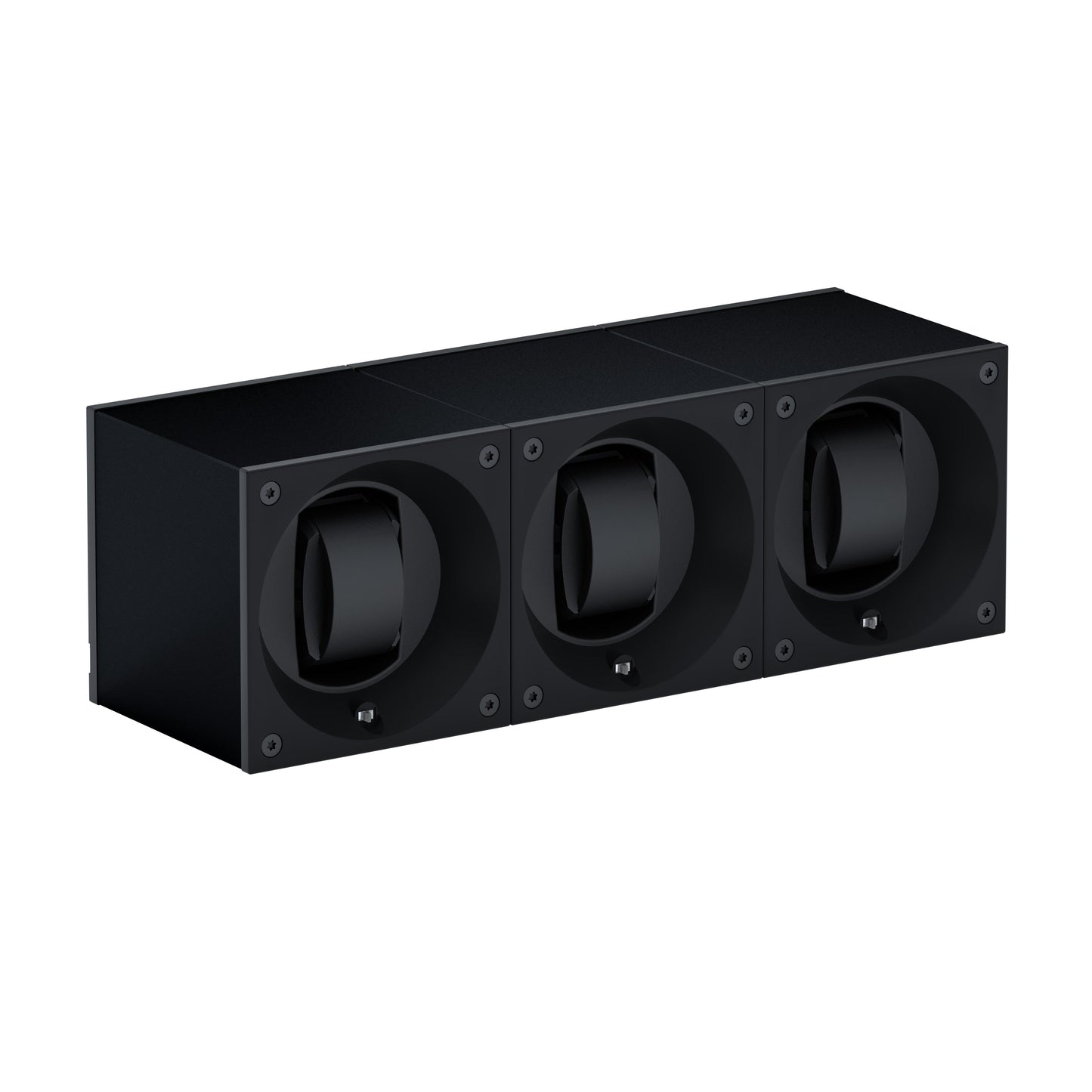 Automatic watch winder: Masterbox 3 watches Black Aluminum