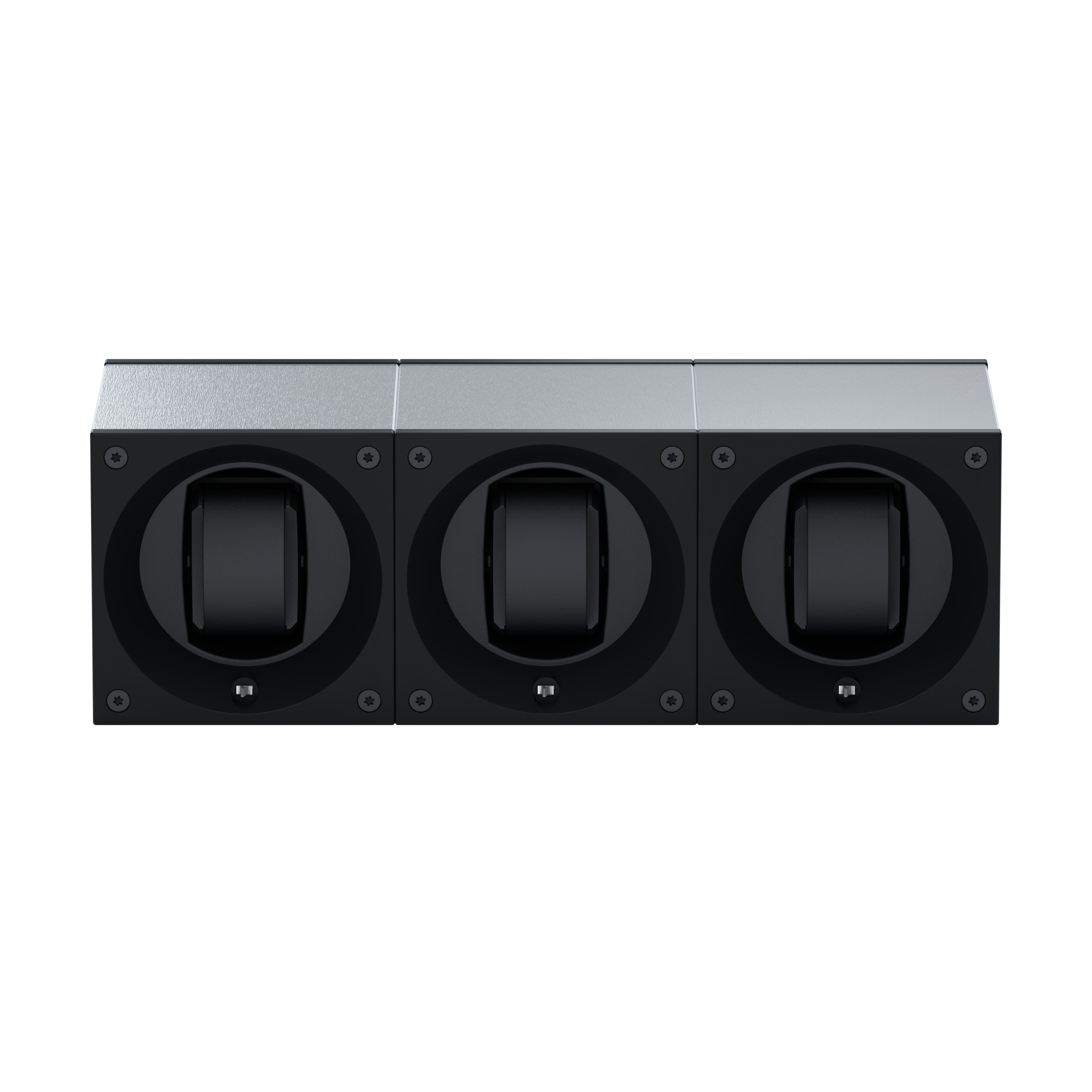 Masterbox 3 Brushed Aluminum Watches: rotating case for automatic watches