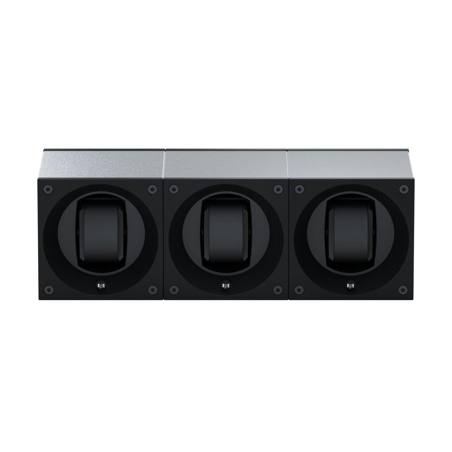 Masterbox 3 Brushed Aluminum Watches: rotating case for automatic watches