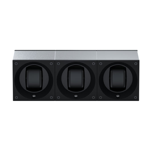 Masterbox 3 Brushed Aluminum Watches: rotating case for automatic watches