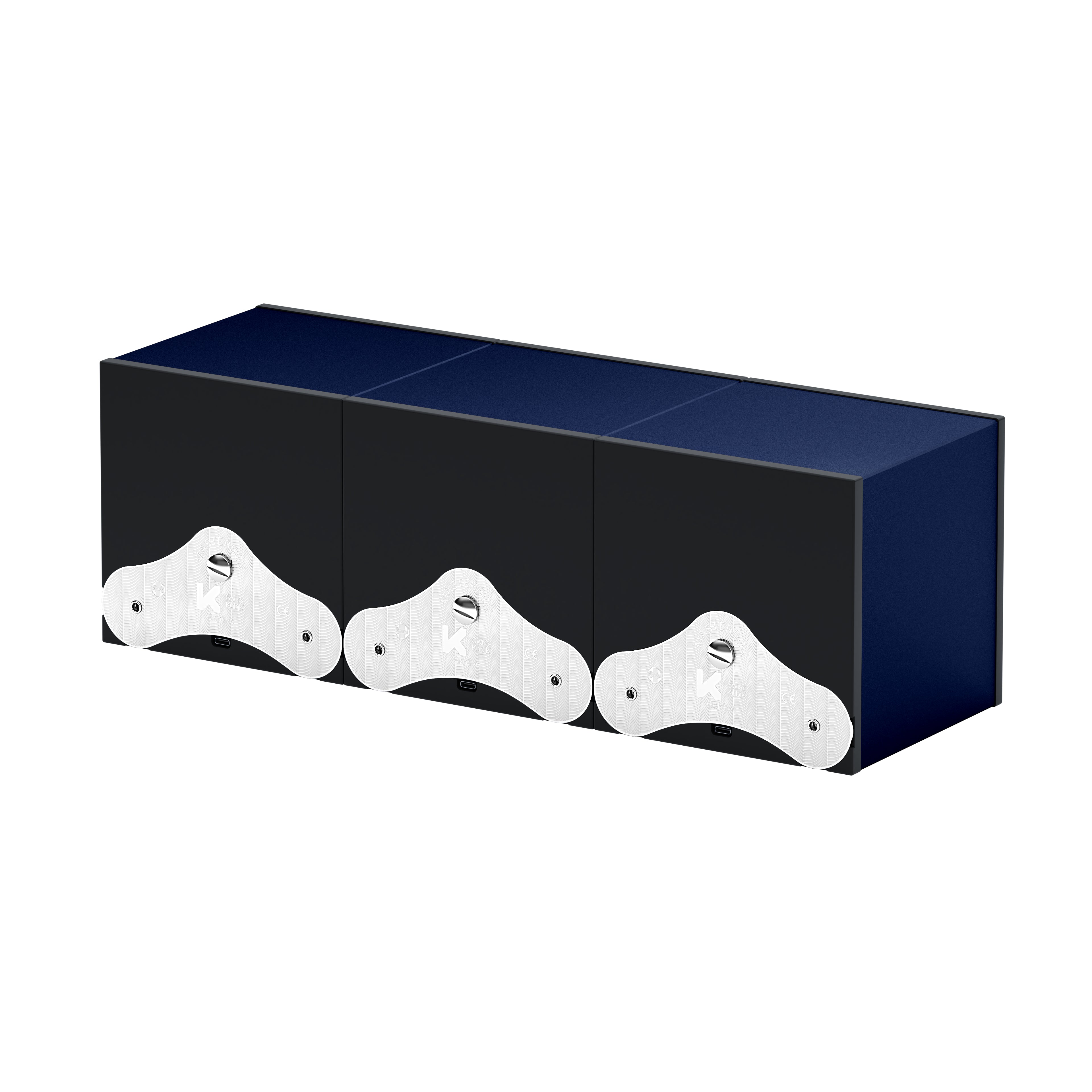 SwissKubik: Masterbox Aluminum Navy Blue Automatic Watch Winder for 3 Watches