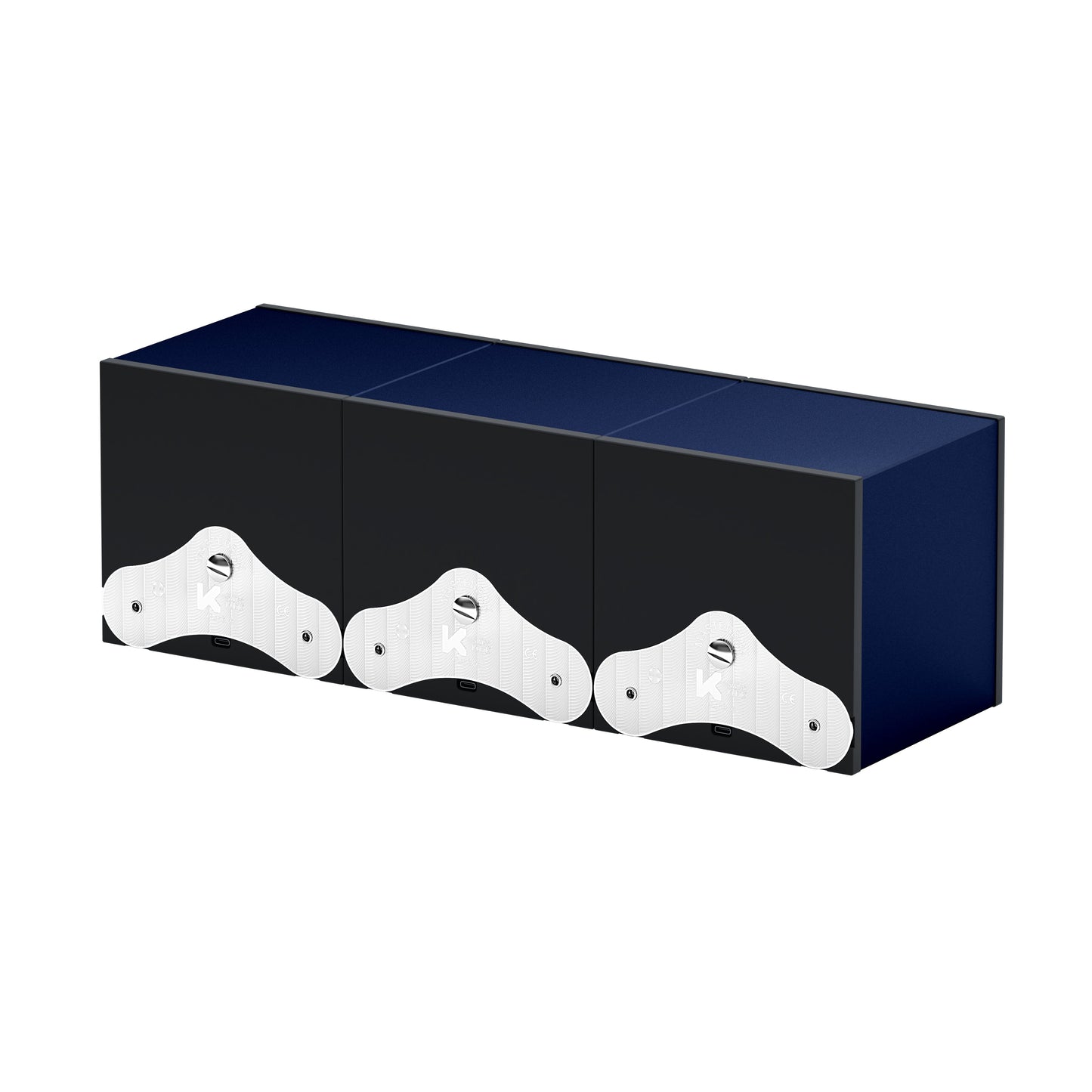 SwissKubik: Masterbox Aluminum Navy Blue Automatic Watch Winder for 3 Watches