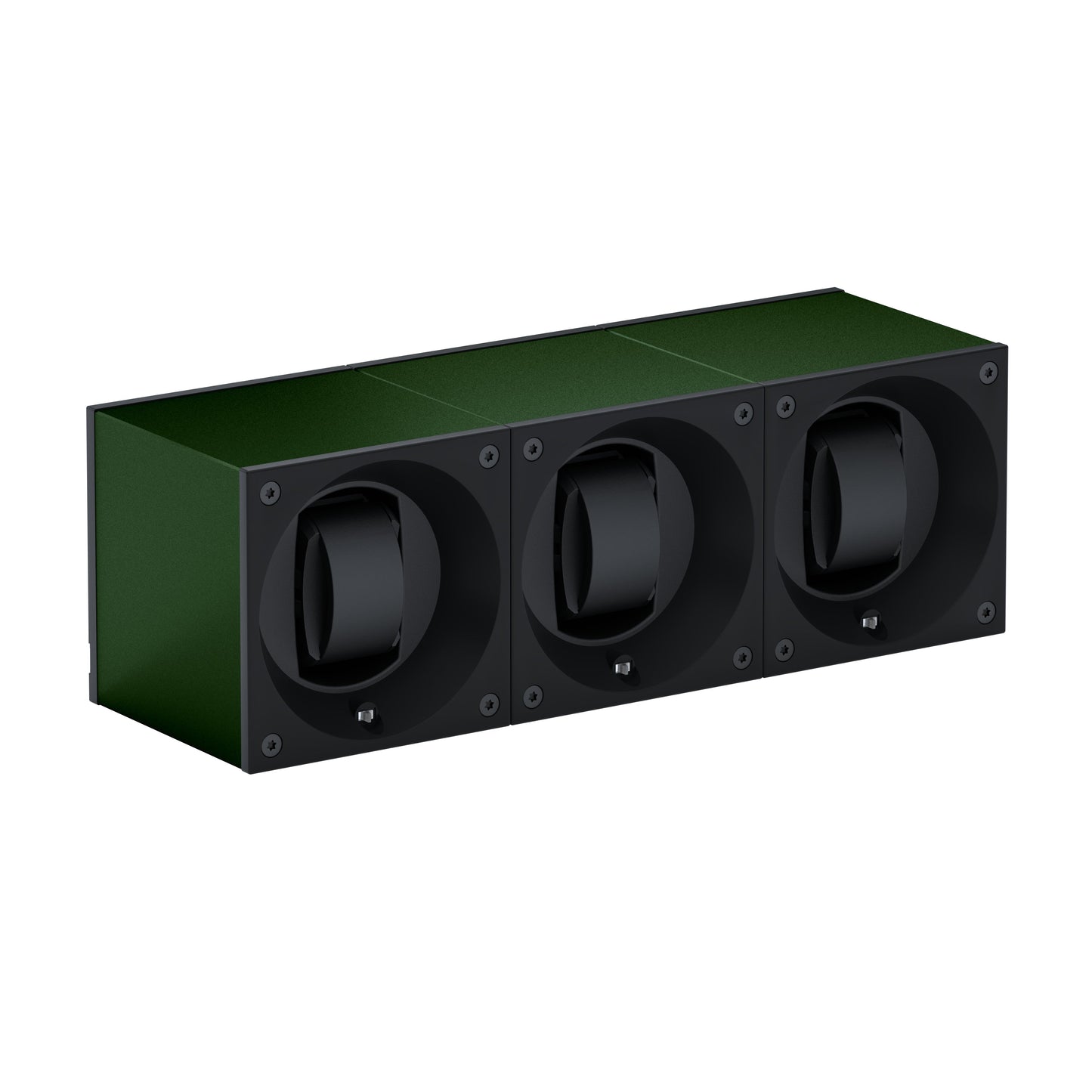 Automatic watch winder: Masterbox 3 watches Dark Green Aluminum