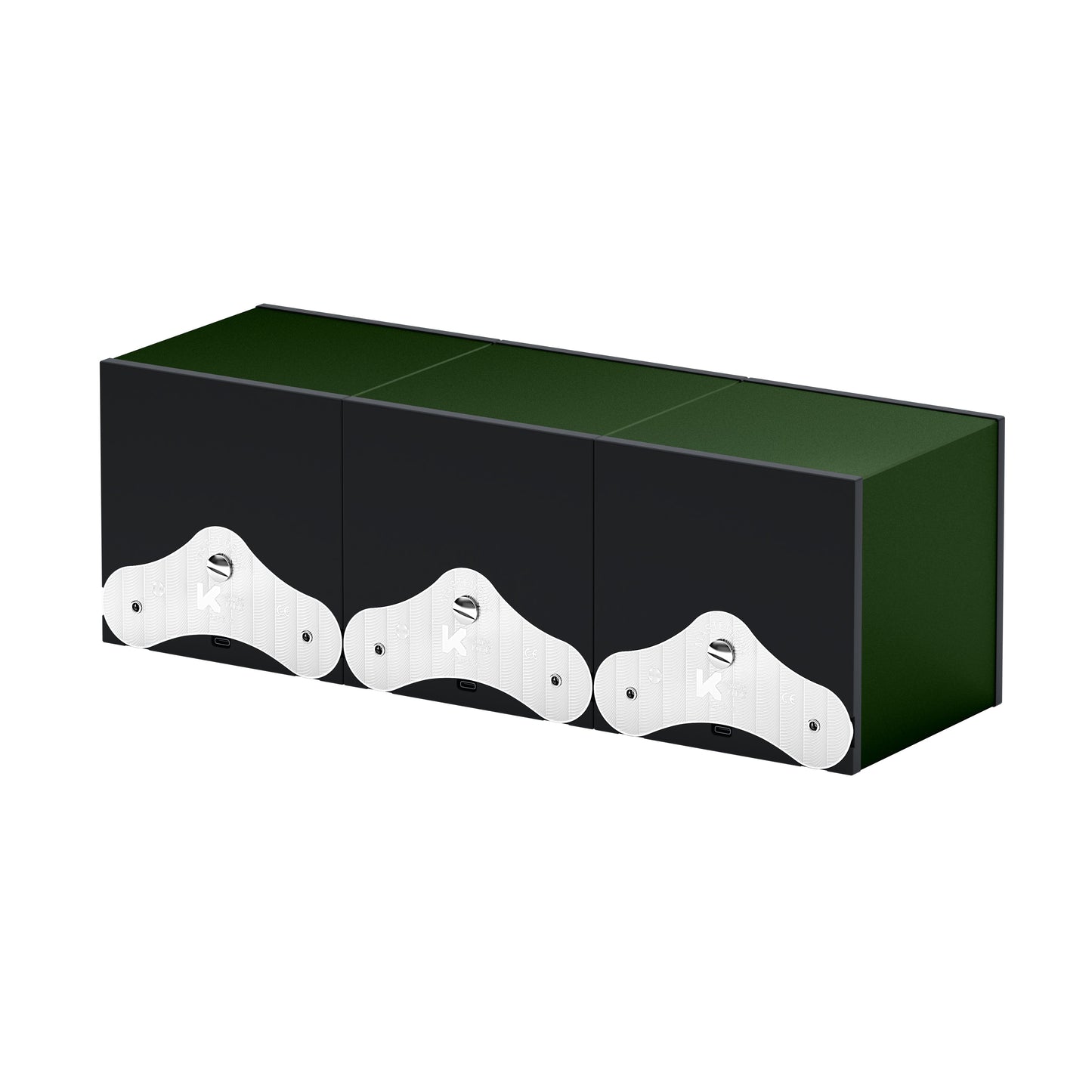 SwissKubik: Masterbox Aluminum Dark Green Automatic Watch Winder for 3 Watches