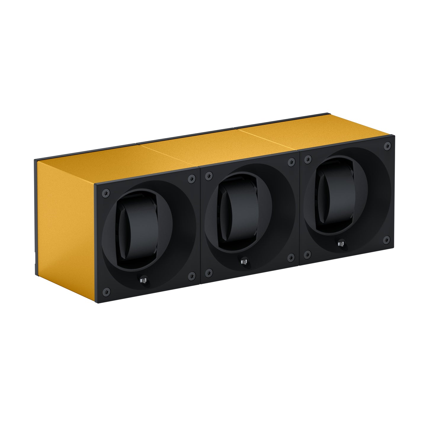 Automatic watch winder: Masterbox 3 watches Aluminum Gold
