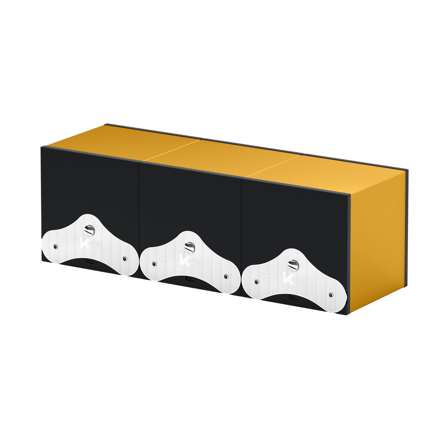 SwissKubik: Masterbox Aluminum Gold automatic watch winder for 3 watches