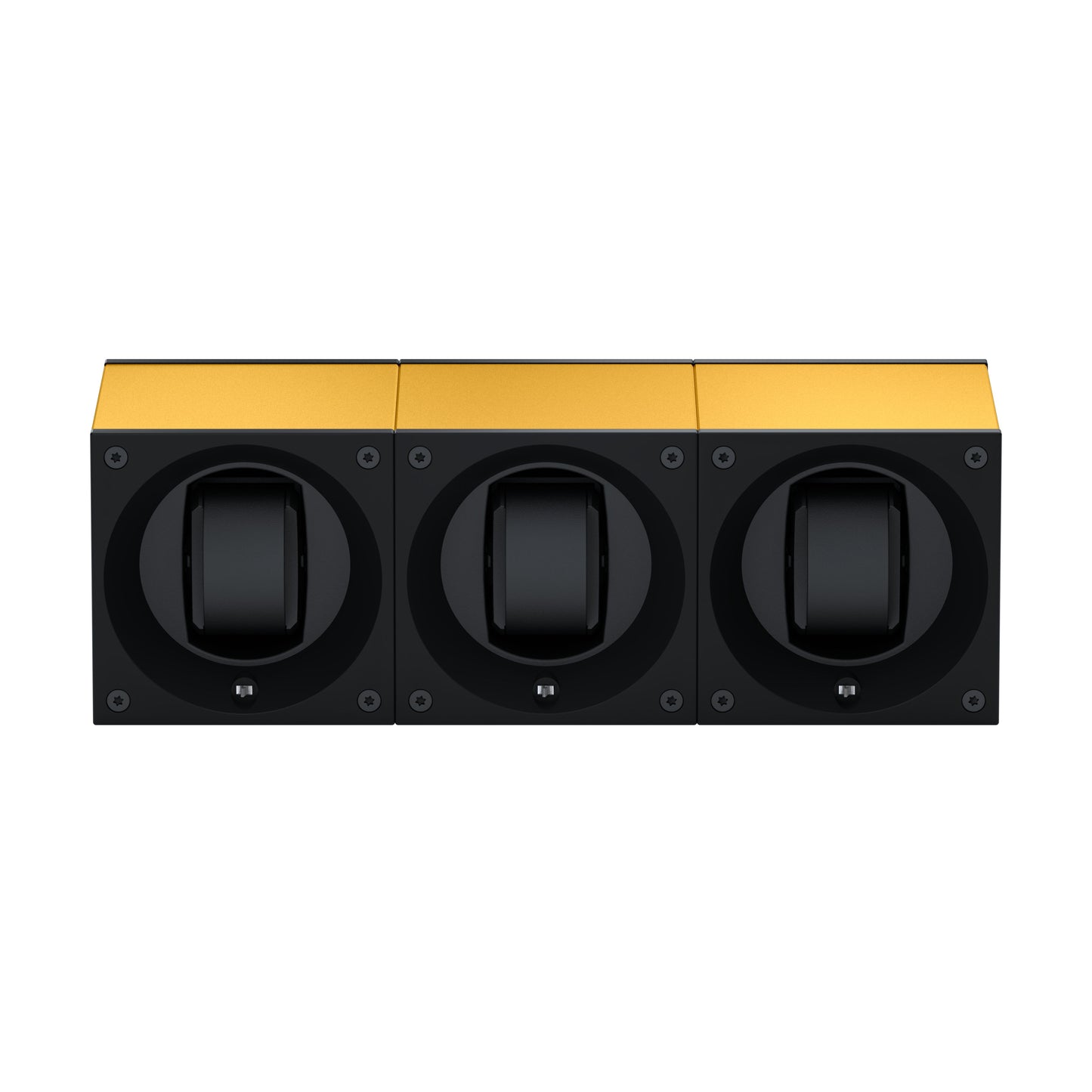 Masterbox 3 watches Aluminum Gold: rotating case for automatic watches