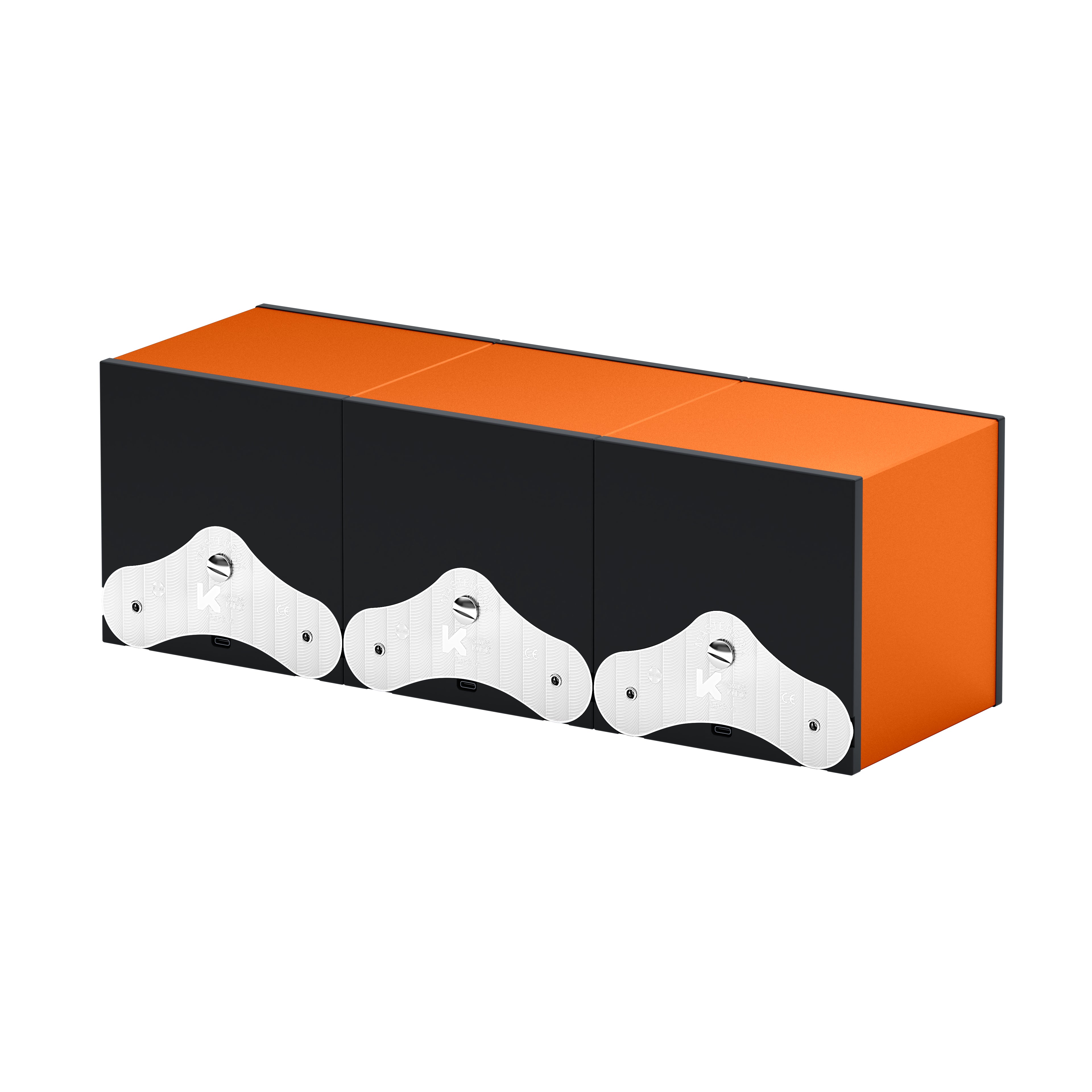 SwissKubik: Masterbox Aluminum Orange automatic watch winder for 3 watches