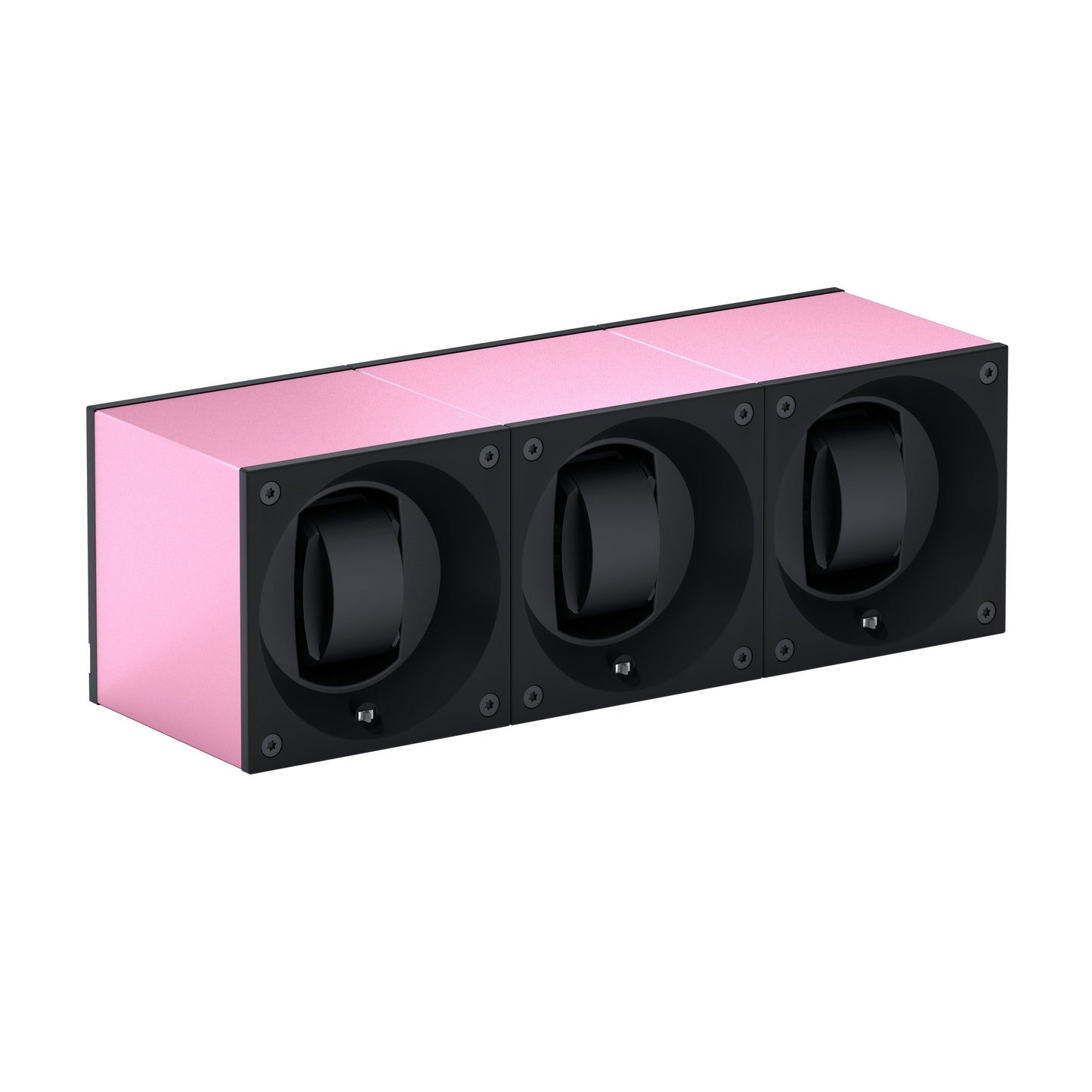 Automatic watch winder: Masterbox 3 watches Pink Aluminum