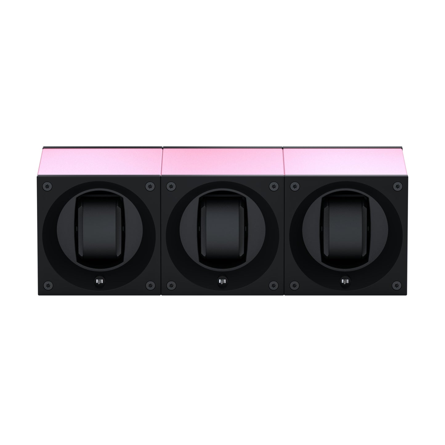 Masterbox 3 watches Pink Aluminum: rotating case for automatic watches