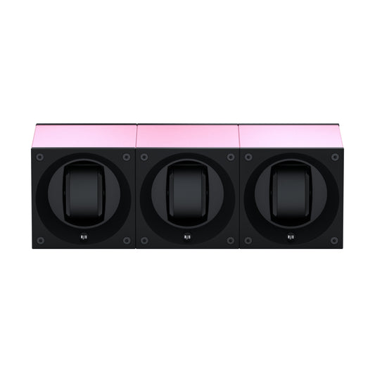 Masterbox 3 watches Pink Aluminum: rotating case for automatic watches