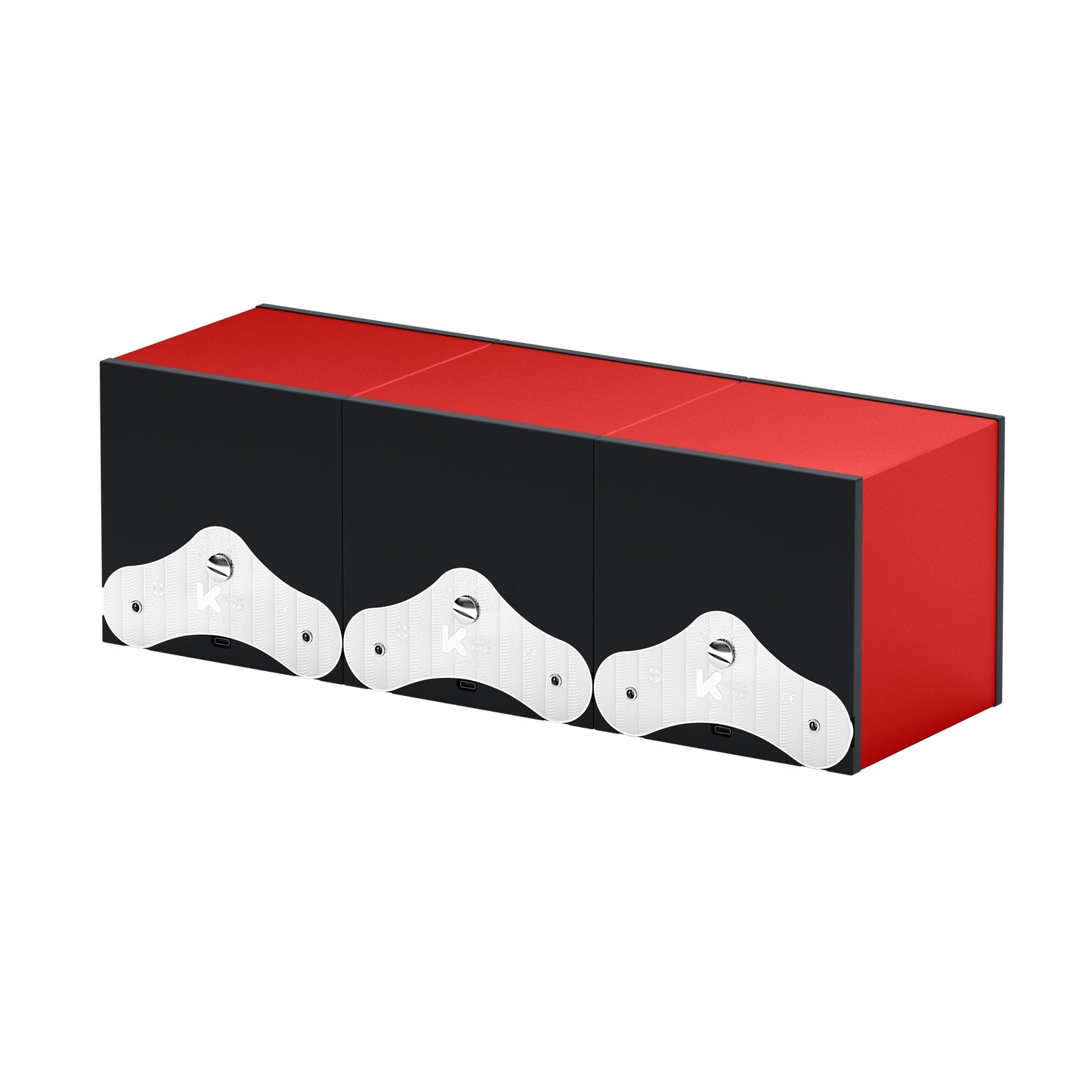 SwissKubik: Masterbox Aluminum Red automatic watch winder for 3 watches