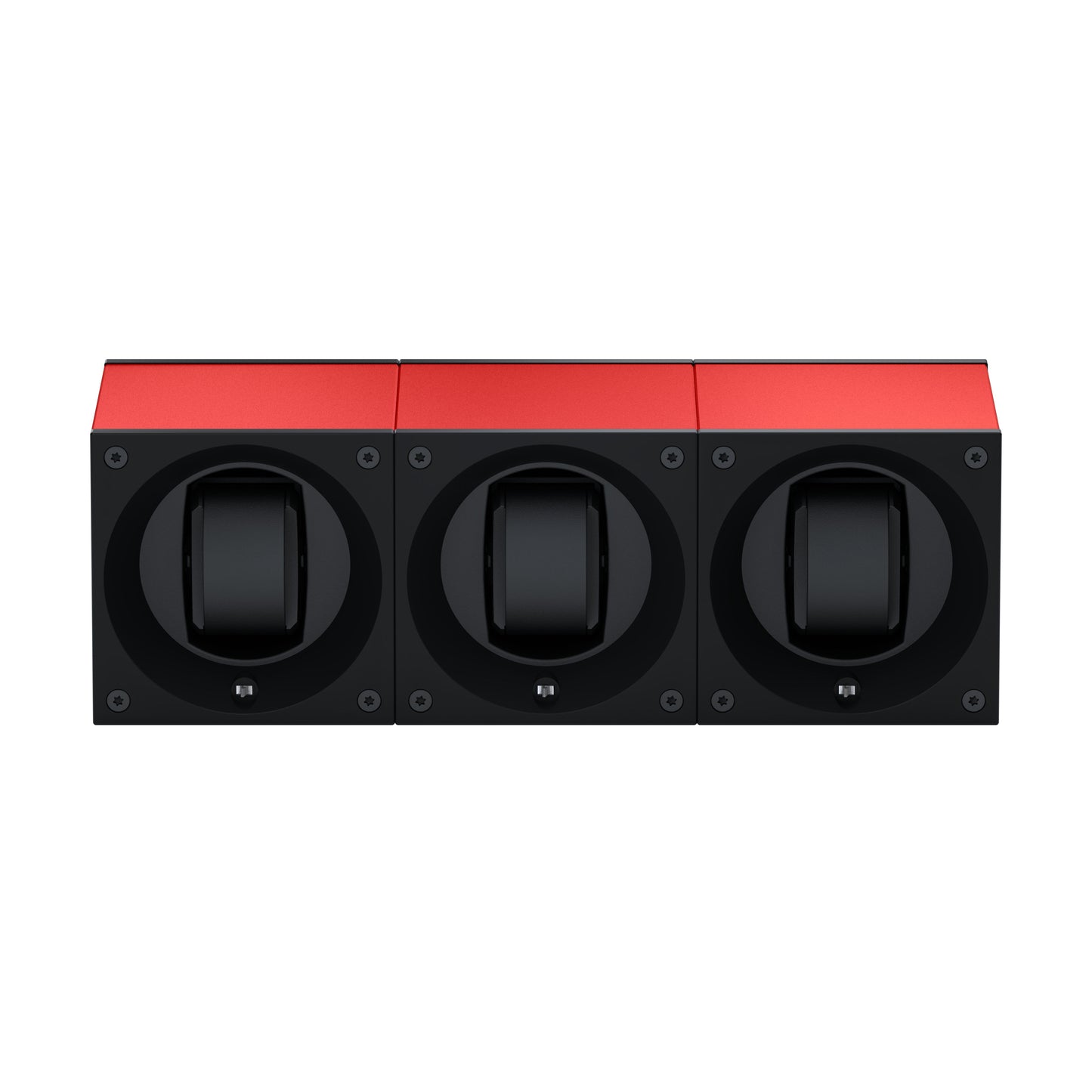 Masterbox 3 watches Red Aluminum: rotating case for automatic watches