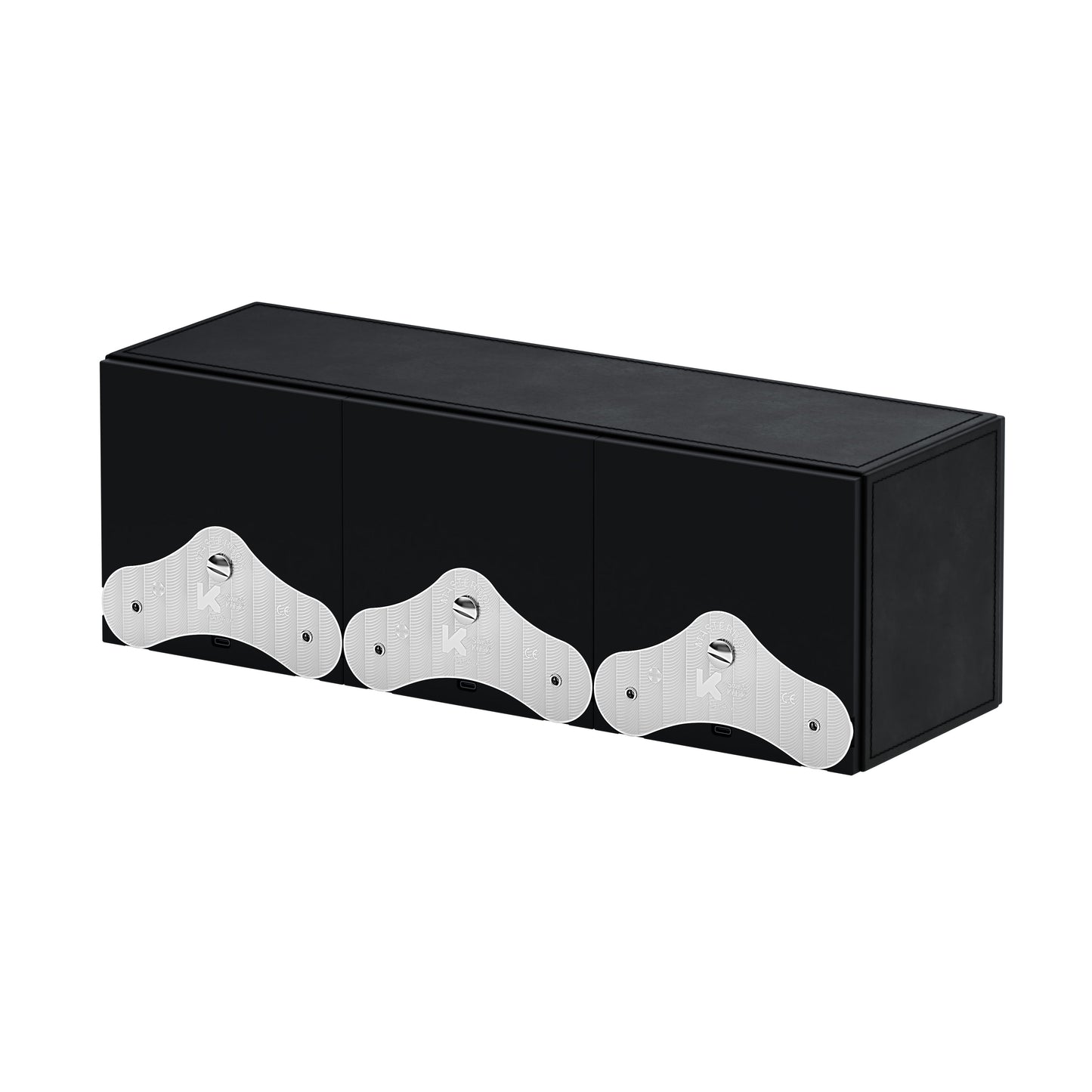 SwissKubik: Masterbox automatic watch winder Black Leather 3 watches