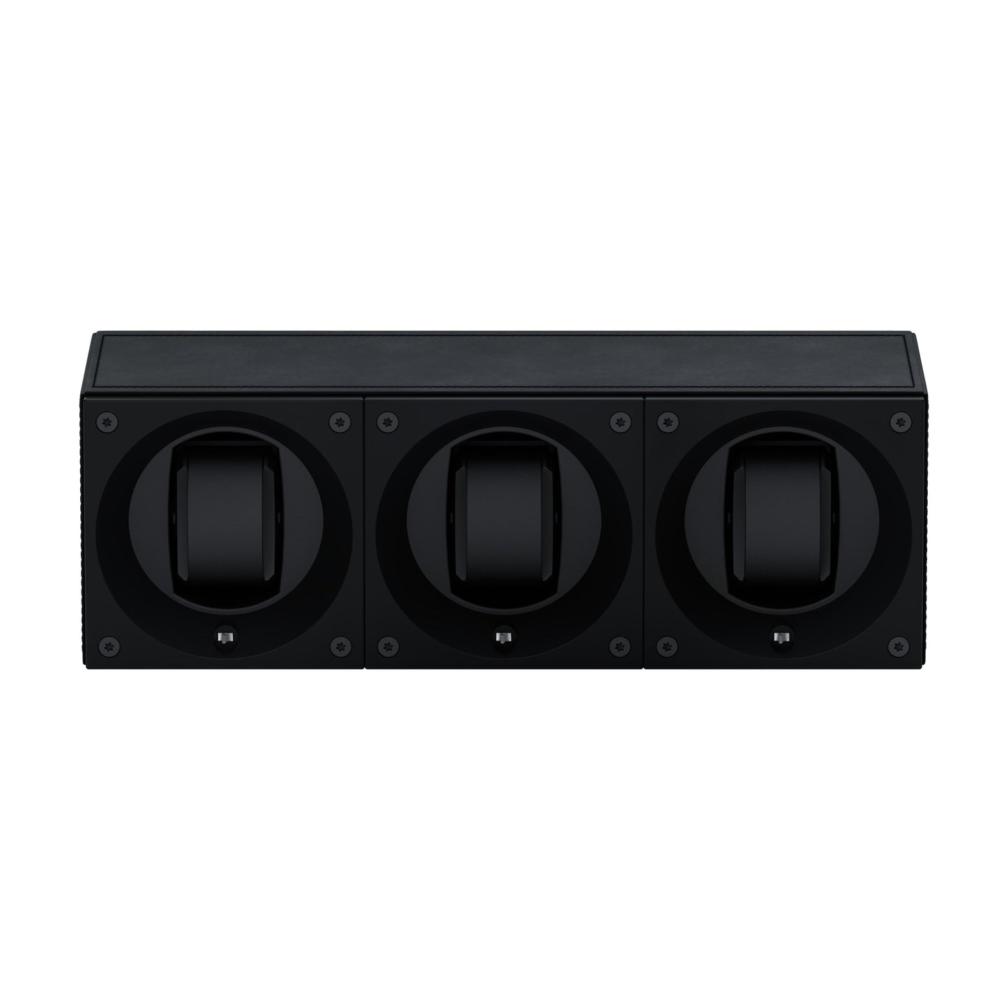 Masterbox 3 watches Black Leather: rotating case for automatic watches
