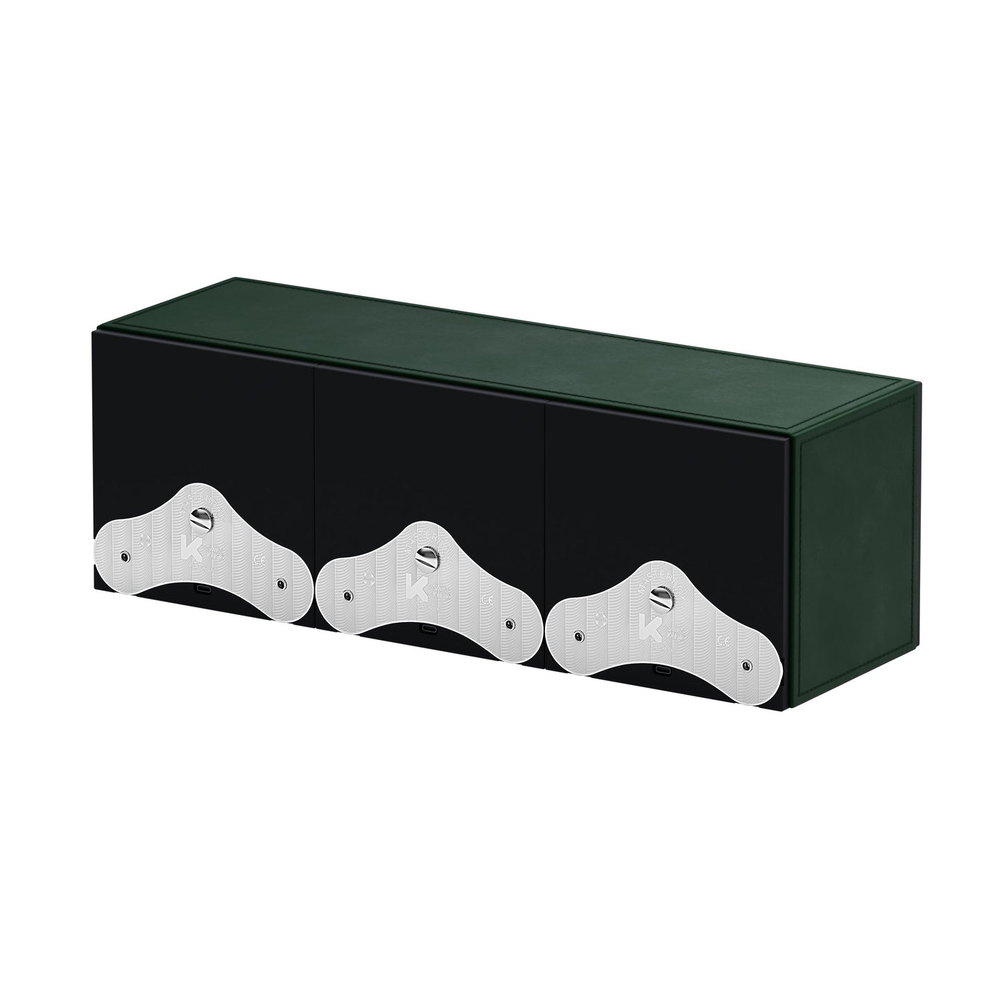 SwissKubik: Masterbox automatic watch winder Green Leather 3 watches