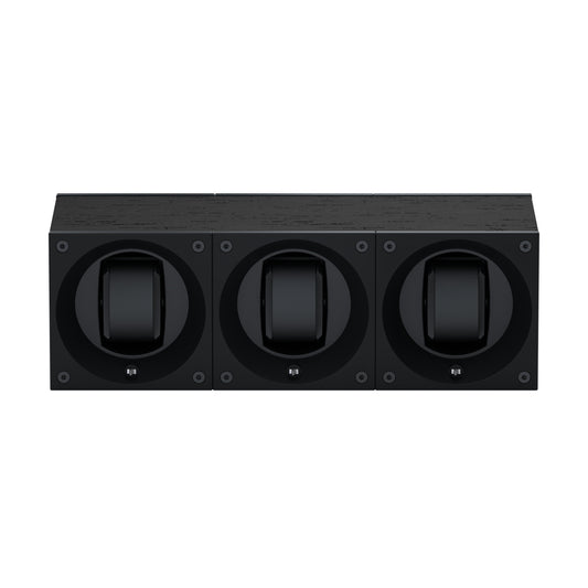 Masterbox 3 Black Wenge Wood Watches: rotating case for automatic watches