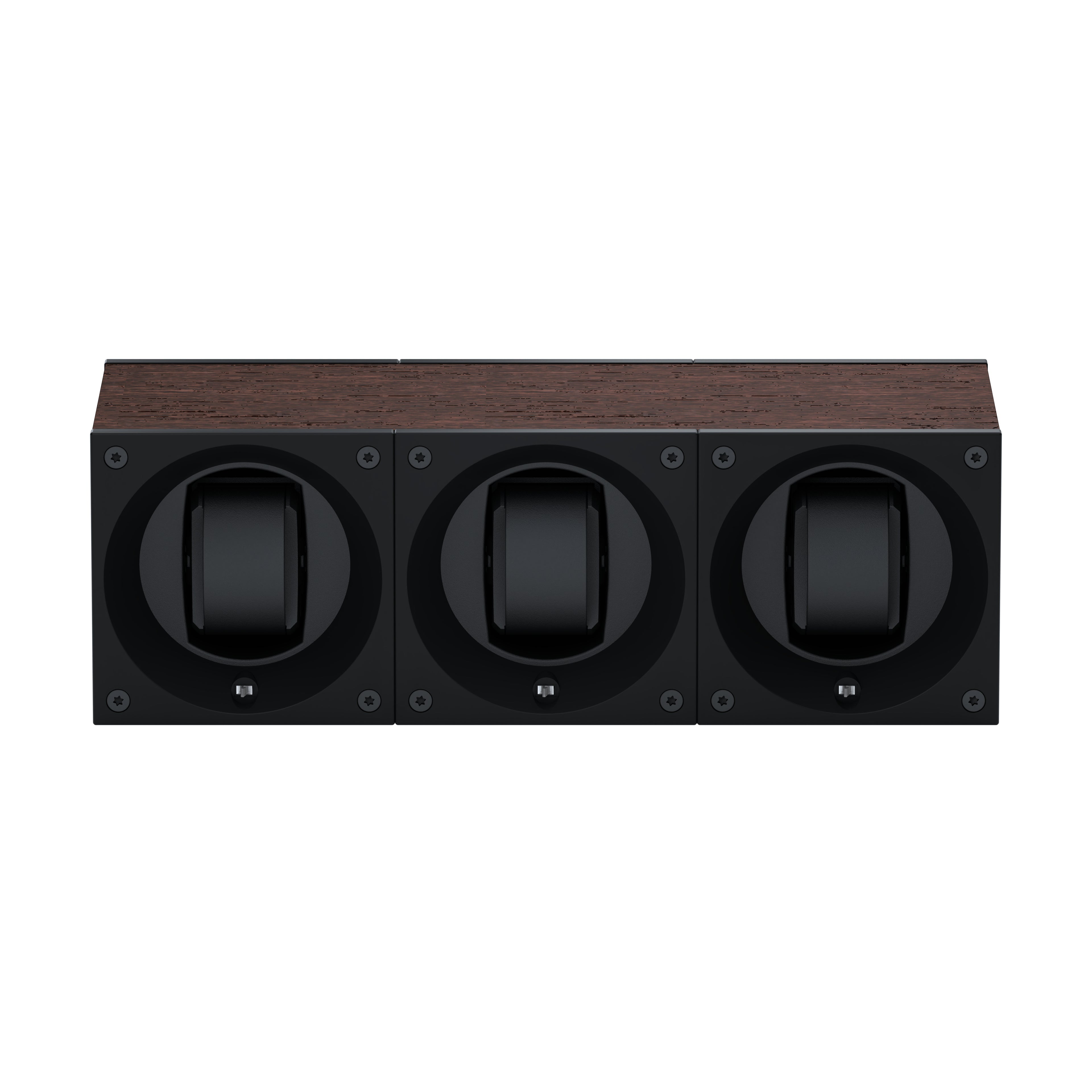Masterbox 3 watches Natural Wenge Wood: rotating case for automatic watches