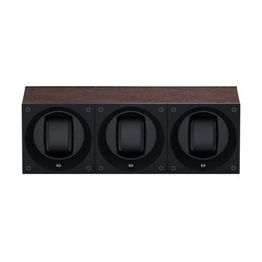 Masterbox 3 watches Natural Wenge Wood: rotating case for automatic watches